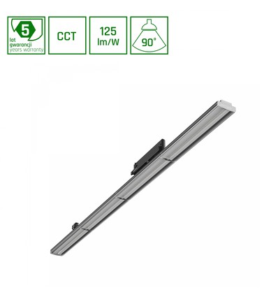 Optibar CCT - 12-42W, CCT, 230V, 90°, IP20, Ra90, 1200x60x90mm, sort, Spectrum