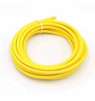 5m Stofledning 2x0.75 mm², tekstil - 230V, Gul