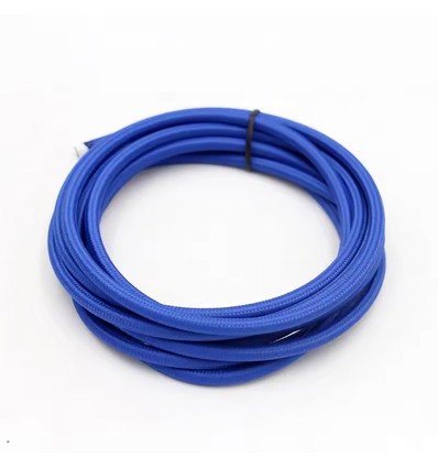 5m Stofledning 2x0.75 mm², tekstil - 230V, Blå