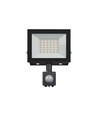 Noctis Lux lyskaster 30W - neutral hvid, 230V, IP44, 141x185x53mm, sort, PIR sensor