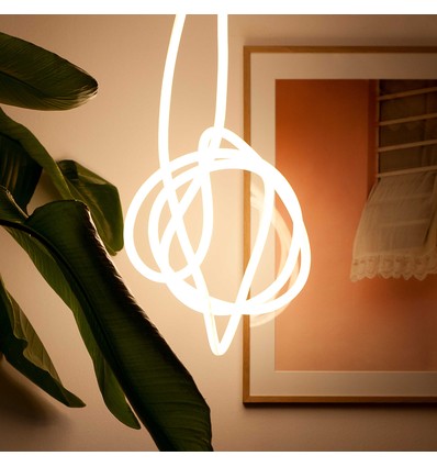 5m Neon Flex Tube - 230V, Varm hvid, D16 Neon komplet sæt, Indretning