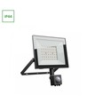 Noctis Lux lyskaster 50W - kold hvid, 230V, IP44, 176x221x53mm, sort, PIR sensor