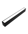 36W LED lysskinne, loftlampe til kontor - Sort, 120 lm/W, 120 cm, inkl. wireophæng