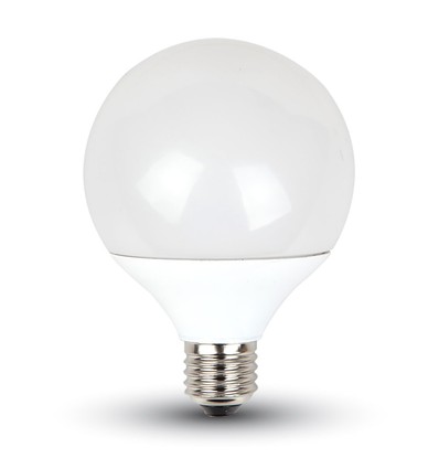 G95 LED Pære 10W E27 - 6400K, Termoplast