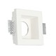 GU10 indbygningsspot i gips, kvadratisk - Hvid, 120x120mm, dyb model, IP20, uden lyskilde