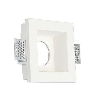 GU10 downlight til gipsloft indspartling - 12x12cm, undersænket