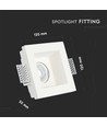 GU10 downlight til gipsloft indspartling - 12x12cm, undersænket
