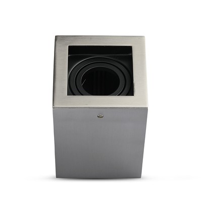 GU10 - LED, satin nikkel, firkantet