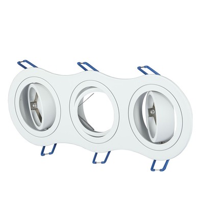 3xGU10 Lampe - Rund, hvid