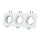 3 lampe GU10 firkantet hvid