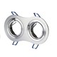 2xGU10 Lampe - Runde, Aluminium Børstet