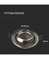 GU10 indbygningsspot - Rund, satin nikkel, justerbar, Hul: Ø9,0 cm, Mål: Ø10,0 cm, IP20 indendørs
