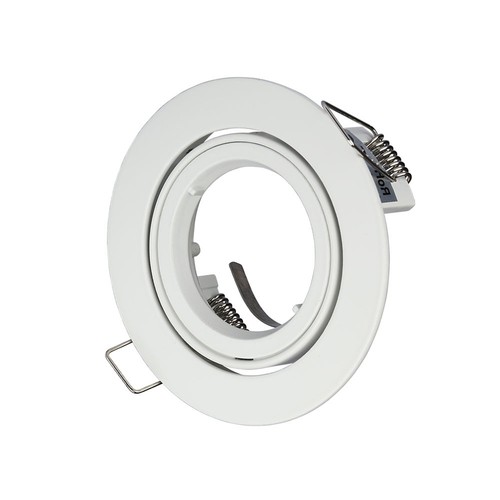 Downlight kit uden lyskilde - Hul: Ø8,5 cm, Mål: Ø9,5 cm, Hvid, vælg MR16 eller GU10 fatning