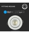 MR16/GU10 Downlight kit - Uden lyskilde, Hvid, Hul: Ø8,5 cm, Mål: Ø9,5 cm