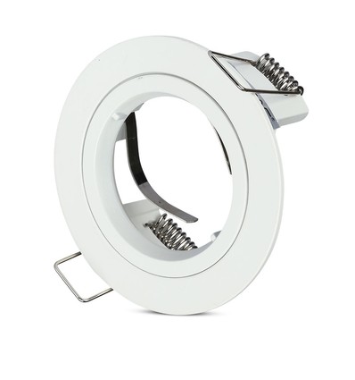 GU10 lampe - rundbet, hvid