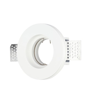 Downlight til indspartling i gips - Gypsum, rund, Ø10cm, hulmål Ø10,3cm, hvid