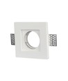 GU10 indbygningsspot i gips, firkantet - Hvid, uden lyskilde, hul: 10,3 x 10,3 cm, IP20