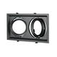 Dobbelt indbygningsspot til 2x AR111 - Sort, aluminium, 32,5 x 17,4 cm, IP20, uden lyskilde