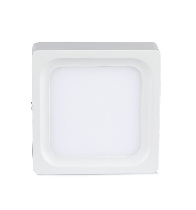 15W kvadratisk LED påbygningspanel - 1500lm, 15,5x15,5cm, hvid kant, varm hvid