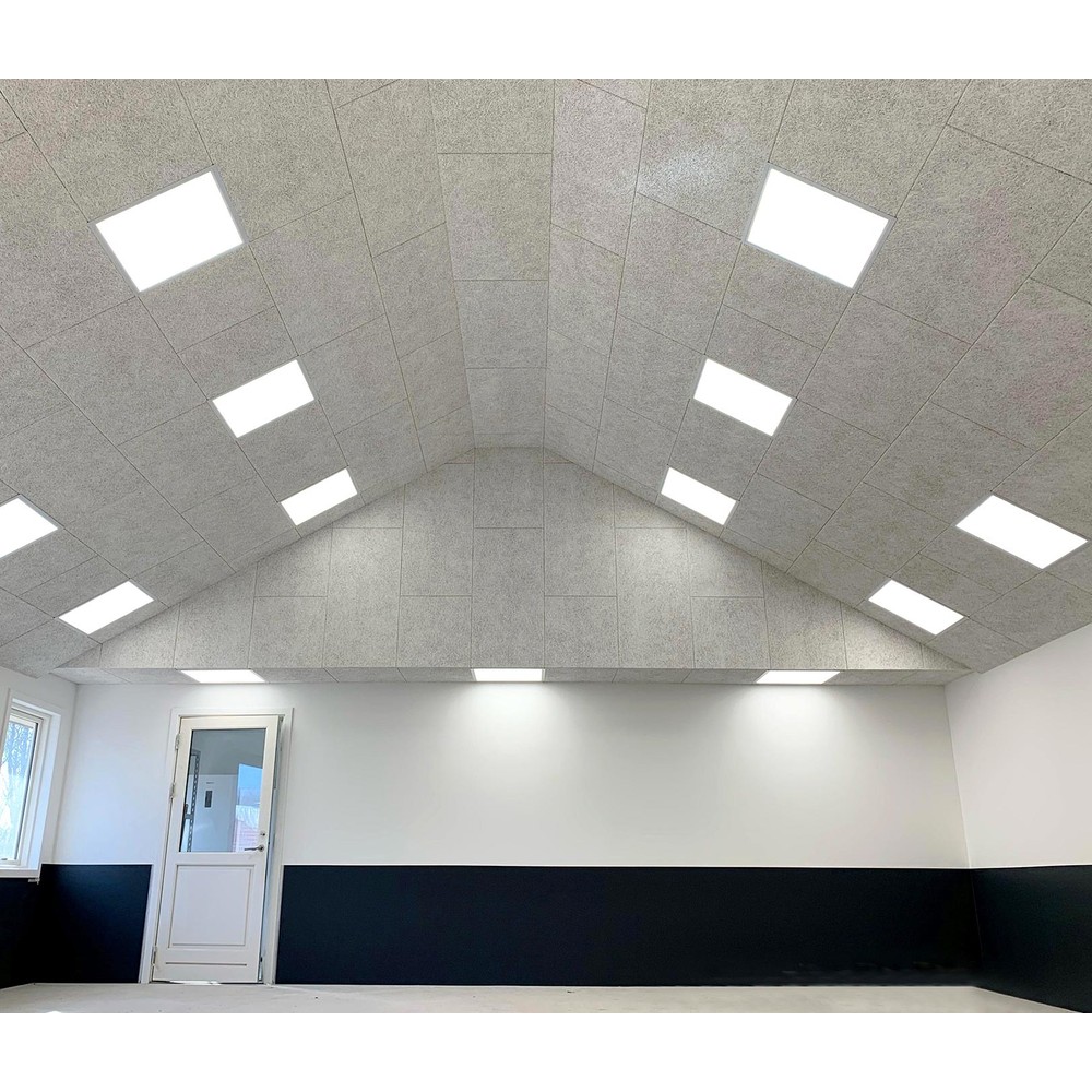 Indbygningsramme til 60x60 LED panel - Ny model, passer til Troldtekt uden tilpasning, hvid kant