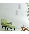 Mat hvid pendellampe med hvid baldakin - E27