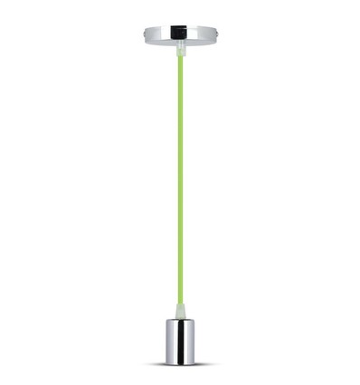 E27 Metal Pendellampe - Krom, Grøn