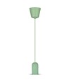 Grøn beton pendel lampe, E27 - Ø50cm, højde 95cm, uden lyskilde, 5 års garanti