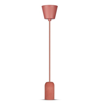 E27 Beton Pendel Lampe - Rød