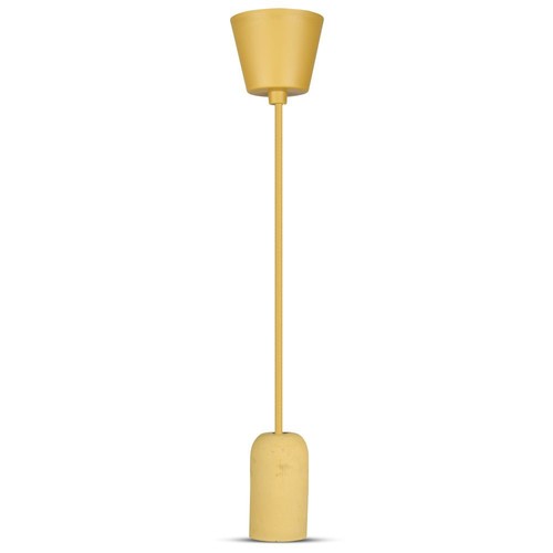 Beige beton pendel lampe - E27 fatning, Ø5cm, max 60W, uden lyskilde