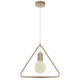 Geometrisk trekantet pendel, Champagne guld - E27 fatning, 1m ledning, metal, max 60W