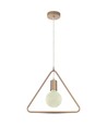 Geometrisk trekantet pendel, Champagne guld - E27 fatning, 1m ledning, metal, max 60W