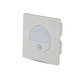 3W LED indbygningsspot med sensor - 4000K, 130 grader sensor, aluminium, hvid kant