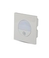 3W LED indbygningsspot med sensor - 4000K, 130 grader sensor, aluminium, hvid kant