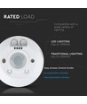 V-Tac Bevægelsessensor 360° PIR - 1000W, 8m, IP20 indendørs, 230V