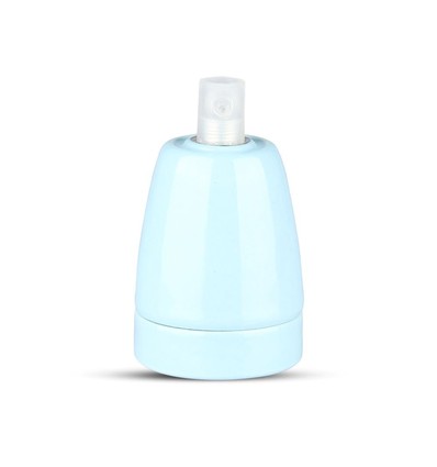 Porcelæn fatning E27 - lampe, blå