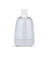 Porcelæns Lampeholder E27 - Lampe, Grå