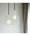 Porcelæns Lampeholder E27 - Lampe, Grå