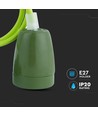 Højfrekvens porcelæns lampe E27 fatning - Grøn