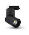 20W LED Skinnespot - 5000K, Sort Hus, Rundt