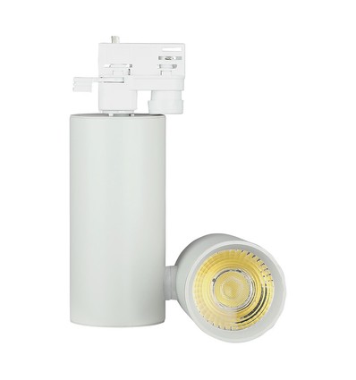 30W LED Skinnespot - 6400K, Hvid Hus