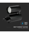 30W LED Skinnespot - 6400K, Sort Hus