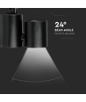 15W Skinnespot 6400K - Sort Hus