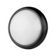 12W IP54 Dome Lys - 3000K, Sort, Fuld Rundet, Hus