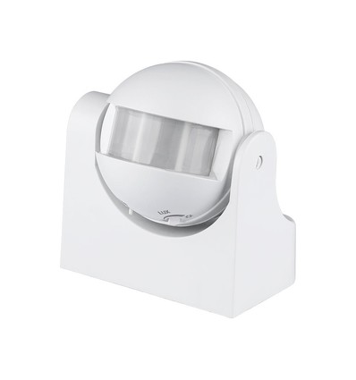 Bevægelsessensor med manuel overstyring - Hvid, IP44, op til 300W LED