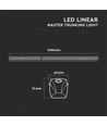 150cm 50W LED Linear Master Trunking - 160lm/W, 90° linse, dæmpbar, 4000K, modulært system