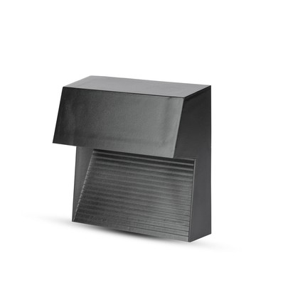 3W trinlys LED - 4000K, sort hus