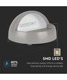 3W trinlys - LED, 3000K, grå hus, rund