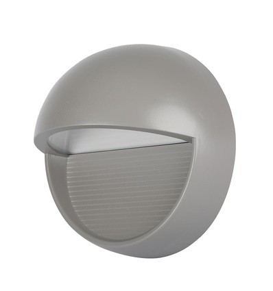 3W Trinlys LED - 4000K, Grå Hus, Rundt
