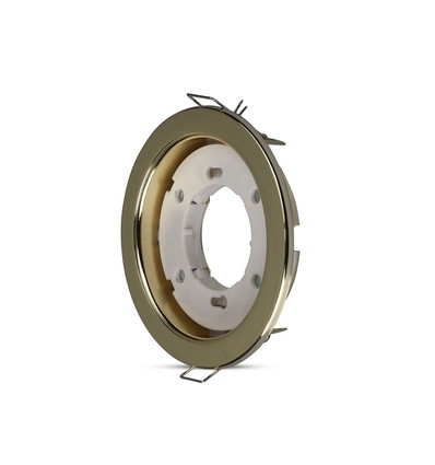 GX53 indbygningsspot - Rund, guld, hul: Ø9cm, mål: Ø10,5cm, IP20 indendørs