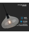 Moderne Glas-Glans-sort glas pendellampe Ø280-E27